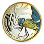 Palau 2 dollars Endangered Wildlife Dragonfly Fauna colored silver coin 2010