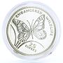 Seychelles 25 rupees Endangered Wildlife Milkweed Butterfly Fauna Ag coin 1994