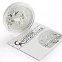 Cameroon 1000 francs Butterflies of Love Rose Flower hologram silver coin 2010