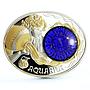 Macedonia 10 denars Zodiac Signs series Aquarius 3D silver coin 2015