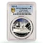 Cook Islands 1 dollar Jutland Battle Ship Battleship PR69 PCGS silver coin 2010