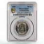 Czechoslovakia 50 korun St Agnes Without Signature LK MS67 PCGS silver coin 1990