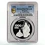 Bulgaria 1000 leva St John of Rila Monastery PR67 PCGS silver coin 1996