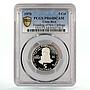 Costa Rica 5 colones 40 Years New Carthage Juan Coronado PR64 PCGS Ag coin 1970