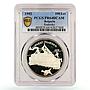 Bulgaria 100 leva The Radetsky Steam Liner Ship PR64 PCGS silver coin 1992