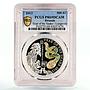 Rwanda 500 francs Lunar Year of the Snake Longevity PR69 PCGS silver coin 2013