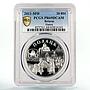 Belarus 20 rubles Hanseatic League Polotsk City Ship PR69 PCGS silver coin 2011