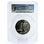 Congo 2000 francs Endangered Wildlife Leopard Cat Fauna MS69 PCGS Ag coin 2013