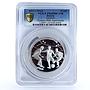 Russia 25 rubles 90 Years Sport Society Dynamo Football PR69 PCGS Ag coin 2013