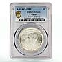 Egypt 1 pound Return of Mount Sinai Eagle Bird MS66 PCGS silver coin 1982