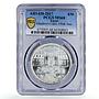 Egypt 50 pounds Khedives Cairo Building Architecture MS68 PCGS silver coin 2017