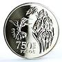 Colombia 750 pesos Endangered Wildlife Colibri Bird Fauna silver coin 1978