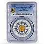 Niue 1 dollar Lucky Symbols Wheel of Fortune PR70 PCGS colored silver coin 2014