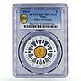 Niue 1 dollar Lucky Symbols Wheel of Fortune PR70 PCGS colored silver coin 2014