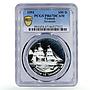 Vietnam 100 dong Boats of the World Savannah Ship PR67 PCGS silver coin 1991