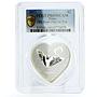 Palau 2 dollars My Heart Flies For You Love Gift PR69 PCGS silver coin 2012