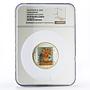 Cook Islands 20 dollars Vincent van Gogh Art Sunflowers PF69 NGC Ag coin 2010