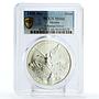 Mexico 1 onza Libertad Angel of Independence MS66 PCGS silver coin 1999