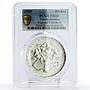 Czechoslovakia 500 korun National Federation Oak Tree MS66 PCGS silver coin 1988
