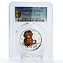 Tuvalu 50 cents Lunar Calendar Year of the Monkey PR70 PCGS colored Ag coin 2016