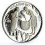 Malta 2 scudi FAO World Food Day Feeding Children proof silver coin 1981