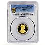 Guinea 2000 sylis Communist Party Mao Tse Tung Politics PR66 PCGS gold coin 1977
