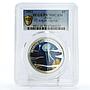 Palau 5 dollars Marine Life Protection Jellyfish Fauna PR70 PCGS Ag coin 2002