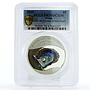 Palau 5 dollars Sea Treasures Oyster White Pearl PR70 PCGS silver coin 2009