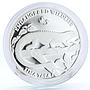 Tokelau 5 dollars Endangered Wildlife Emo Skink Lizzard Fauna silver coin 1993