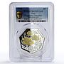 Niue 5 dollars Marine Life Regal Angelfish PR69 PCGS gilded silver coin 1999