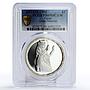 Egypt 5 pounds Treasures Queen Nefertiti Sculpture PR69 PCGS silver coin 1994
