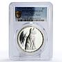 Egypt 5 pounds Ancient Treasures Goddess Bastet Cat PR68 PCGS silver coin 1994