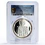 Egypt 5 pounds Ancient Treasures King Khonsu Sculpture PR69 PCGS Ag coin 1994