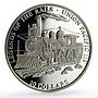 Liberia 20 dollars Trains Railway Locomotive Union Pacific 119 silver coin 2001