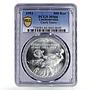 Czechoslovakia 500 korun Centennial of Czech Tennis MS66 PCGS silver coin 1993