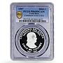 Costa Rica 5000 colones 100 Years Colone Columbus Ship PR69 PCGS Ag coin 1997