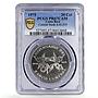 Costa Rica 20 colones 25 Years of Central Bank Orchid PR67 PCGS nickel coin 1975