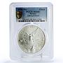 Mexico 1 onza Libertad Angel of Independence MS68 PCGS silver coin 1996