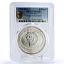 Mexico 5 pesos Disco de La Muerte Disc of Death MS68 PCGS silver coin 1998