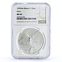 Mexico 1 onza Libertad Angel of Independence MS69 NGC silver coin 1999