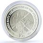 Fiji 10 dollars Scottish Inventor James Watt Steam Engine proof silver coin 2008