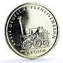 Germany DDR 5 mark Trains Railways Saxonia Steam Locomotive NiBrass coin 1988