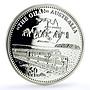 Vanuatu 50 vatu Trains Railways The Ghan Locomotive proof silver coin 2010