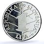 Slovenia 1 lipa Poet Dr France Preseren Poetry Literature proof silver coin 1990