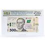 Ukraine 500 hryvnias 300 Years Birth Skovoroda PPQ67 PCGS UNC banknote 2021