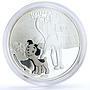 Cook Islands 5 dollars Soviet Cartoons Kitty Named Woof Cat Dog silver coin 2011