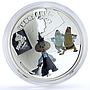 Cook Islands 5 dollars Soviet Cartoons Chipolino Adventures silver coin 2013