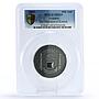 Somalia 8000 shillings Islam Kaabah Direction Mosque MS69 PCGS silver coin 2005