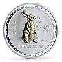 Australia 1 dollar Lunar Calendar I Year of the Rabbit gilded silver coin 1999