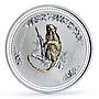 Australia 1 dollar Lunar Calendar I Year of the Monkey gilded silver coin 2004